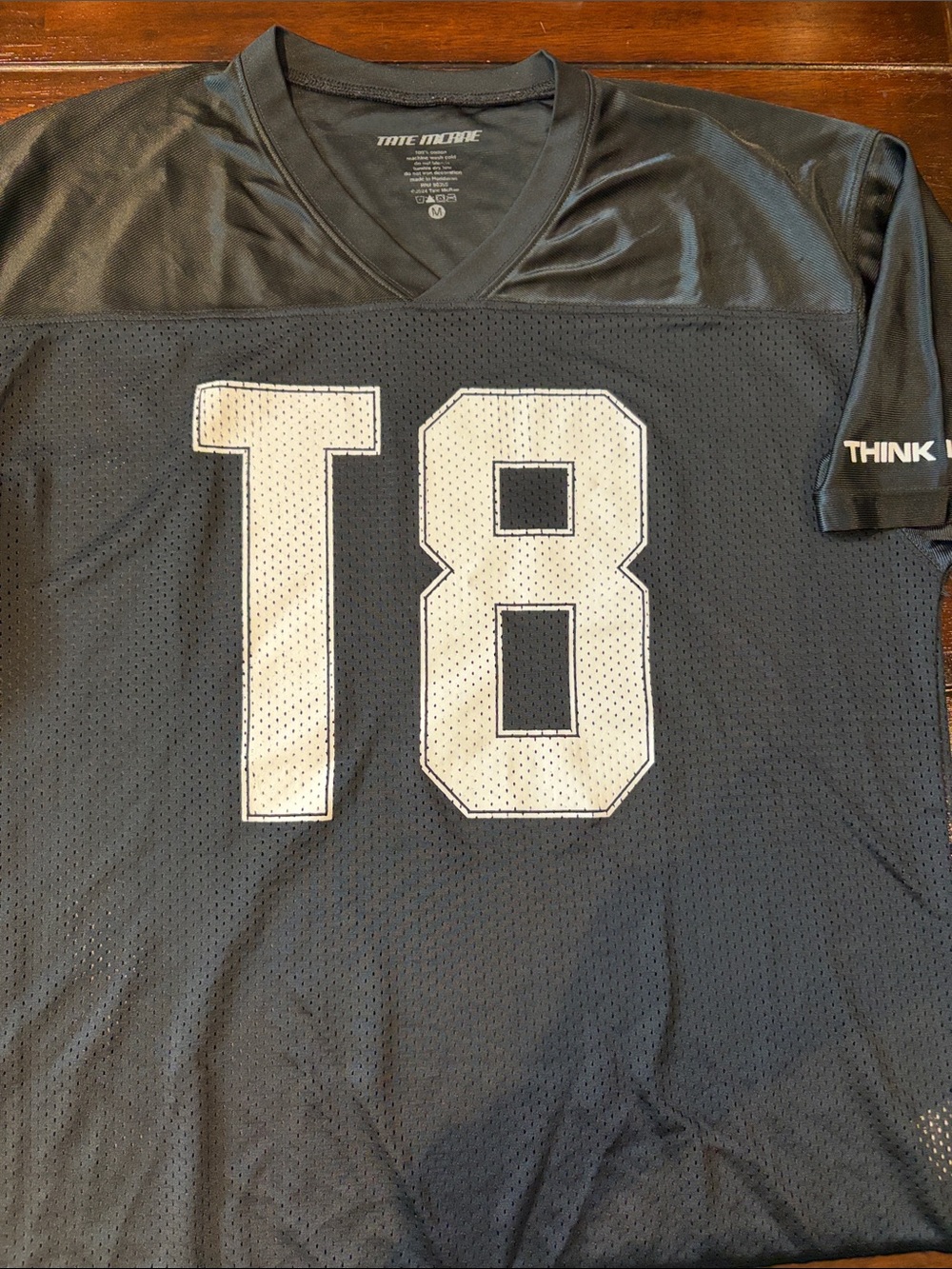 Tate McRae concert black mesh jersery